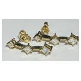 14KT GOLD .50CT DIAMOND EARRINGS 2.30GRS