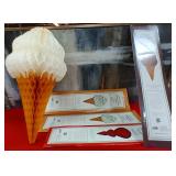 43 - NEW WMC ICE CREAM CONE PARTY DECORATIONS