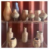 204 - LOT OF 12 DECOR VASES