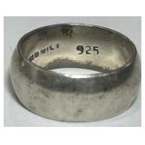 STERLING SILVER SIZE 6 BAND 6.20GRS