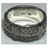STERLING SILVER SIZE 6 RING 7.00GRS