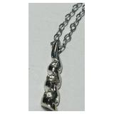 14KT GOLD DIAMOND PEND,&18INCH CHAIN  1.70GRS