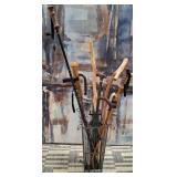 11 -UMBRELLA STAND WITH ASSORTED CANES (U77)