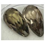 24.77CT SMOKEY QUARTZ GEMSTONES