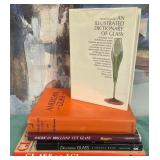 536 - LOT OF 5 ANTIQUE & DECOR GLASS BOOKS (D66)