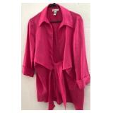 310 - NEIMAN MARCUS PINK TIE TOP SIZE LARGE (A96)