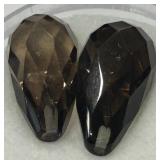 24.46CT SMOKEY QUARTZ GEMSTONES