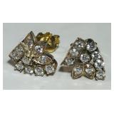 18KT GOLD .70CT DIAMOND EARRINGS 3.00GRS