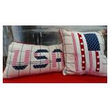 43 - NEW WMC PATRIOTIC ACCENT PILLOWS (C90)