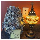 503 - LOT OF DECOR VASE & TURKISH LAMP(N25)