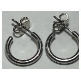 14KT WHITE GOLD EARRINGS 2.10GRS