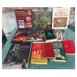 536 - LOT OF 13 GAMBLING GAMES & COLLECTIBLE BOOKS