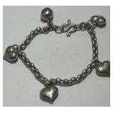 STERLING SILVER 5 INCH BABY CHARM BRACELET 7.70GRS