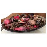 310 - DECORATIVE BOWL & CONTENTS (A77)