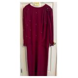 503 - VINTAGE RED ELEGANT DRESS SIZE 16