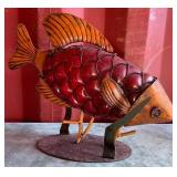 11 -17" METAL FISH DECOR W/STAND