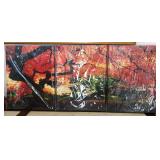 310 - SET OF 3 PRINT ON CANVAS ART (A25)