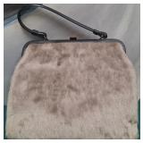 11 - VINTAGE BROWN FUR HANDBAG (F185)