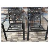 11 - TWO WROUGHT IRON PATIO CHAIRS