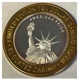 .999 FINE SILVER GAMING TOKEN (B54)