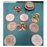 11 - MIXED LOT OF CANDLE HOLDERS & COASTERS (F230)