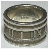 STERLING SILVER TIFFANY&CO RING SIZE6/12.20GRS