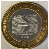 .999 FINE SILVER GAMING TOKEN (B62)