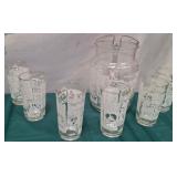 11 - MCM PITCHER &  GLASSES SET (F203)