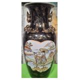 11 - VINTAGE ASIAN-STYLE PORCELAIN VASE 25"T (U1)