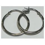 14KT WHITE GOLD EARRINGS 1.70GRS