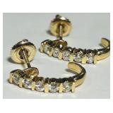 14KT GOLD DIAMOND EARRINGS 2.70GRS