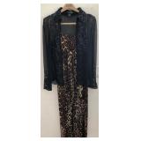 310 - ELEGANT LEOPARD DRESS & WRAP SIZE M (A51)
