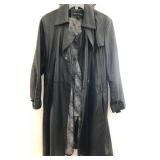 310 - LEATHER KENNETH COLE TRENCH COAT L (A26)