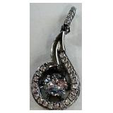 STERLING SILVER PENDANT WITH FLOATING CENTER