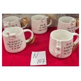 43 - NEW WMC FIVE CERAMIC MUGS (N107)
