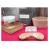43 - NEW WMC BASKETS, ID HOLDER, SLEEP MASK (O118)