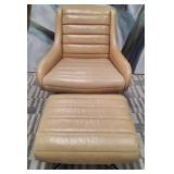 11 - ROOM & BOARD CHAIR WITH FOOTSTOOL