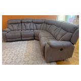 503 - GRAY RECLINING SECTIONAL SOFA