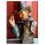 11 - COWBOY BUST SCULPTUE 13"