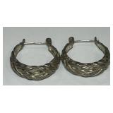 STERLING SILVER D/C EARRINGS 9.00GRS