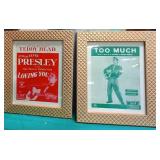 537 - FRAMED ELVIS PRESLEY VINTAGE MUSIC SHEETS