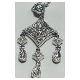 14KT GOLD DIAMOND PENDANT WITH 20INCH CHAIN 3.50GS