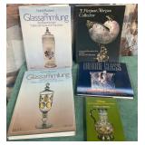536 - LOT OF 5 ANTIQUE & DECOR & GLASS BOOKS(D22)