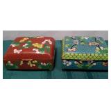 11 - TWO VINTAGE CHINESE CLOISONNE BOXES (F201)