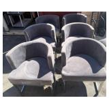11 -  SET OF 6 MODERN GRAY CHAIRS