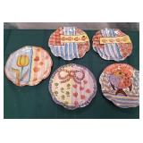 11 - LOT OF FIVE CERAMIC PLATES (F23)