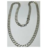 STERLING SILVER 22INCH LINK CHAIN 38.20GRS