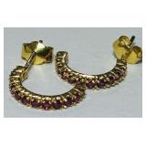 18KT GOLD RUBY EARRINGS 2.00GRS