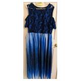 503 - ELEGANT BLUE DRESS SIZE 2X (N08)