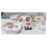 43 - NEW WMC MUDPIE SNACK BOWLS, PICK HOLDERS